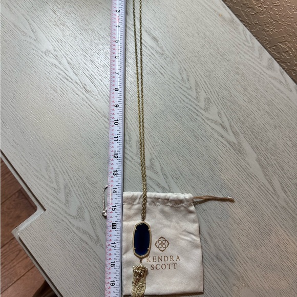 Kendra Scott Royal Blue and Gold Tassel Necklace - Picture 7 of 9